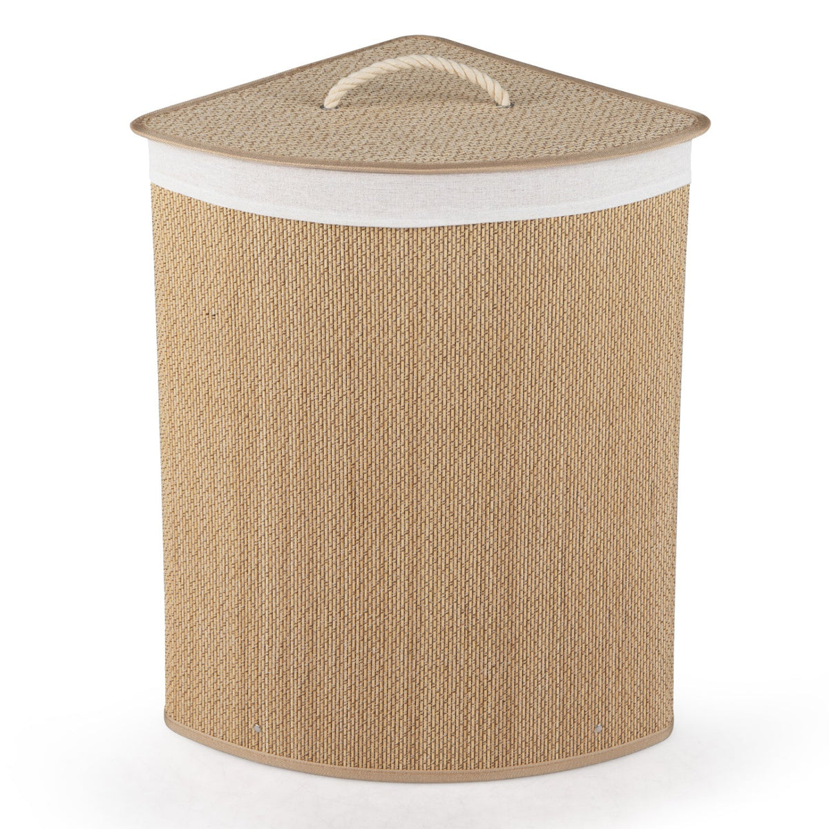 15 Gallon Bamboo Laundry Hamper with Removable Liner