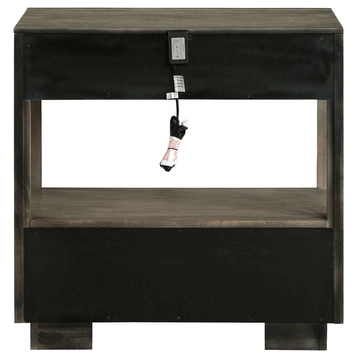 Durango 2-drawer Nightstand Bedside Table Taupe Oak