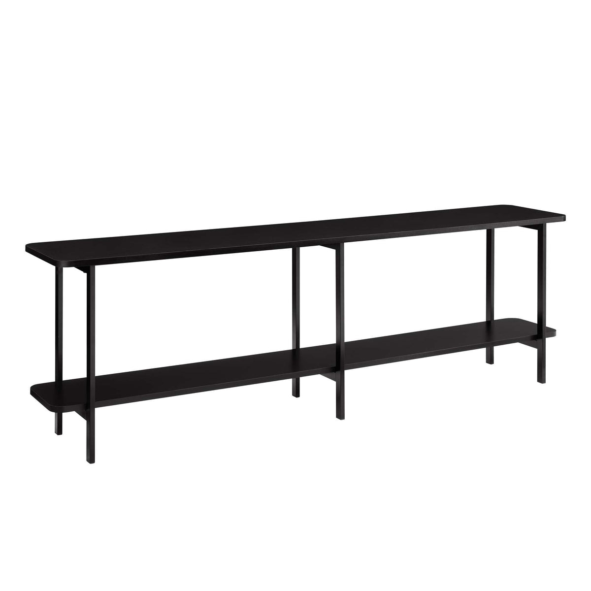 Celine 2 Shelf Console Table with Durable Construction - Gray, White, Black
