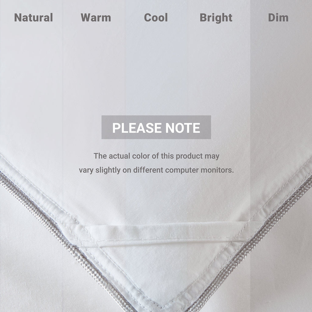 King/Cal King 100% Cotton Shell Comforter with Generous Sizing - White