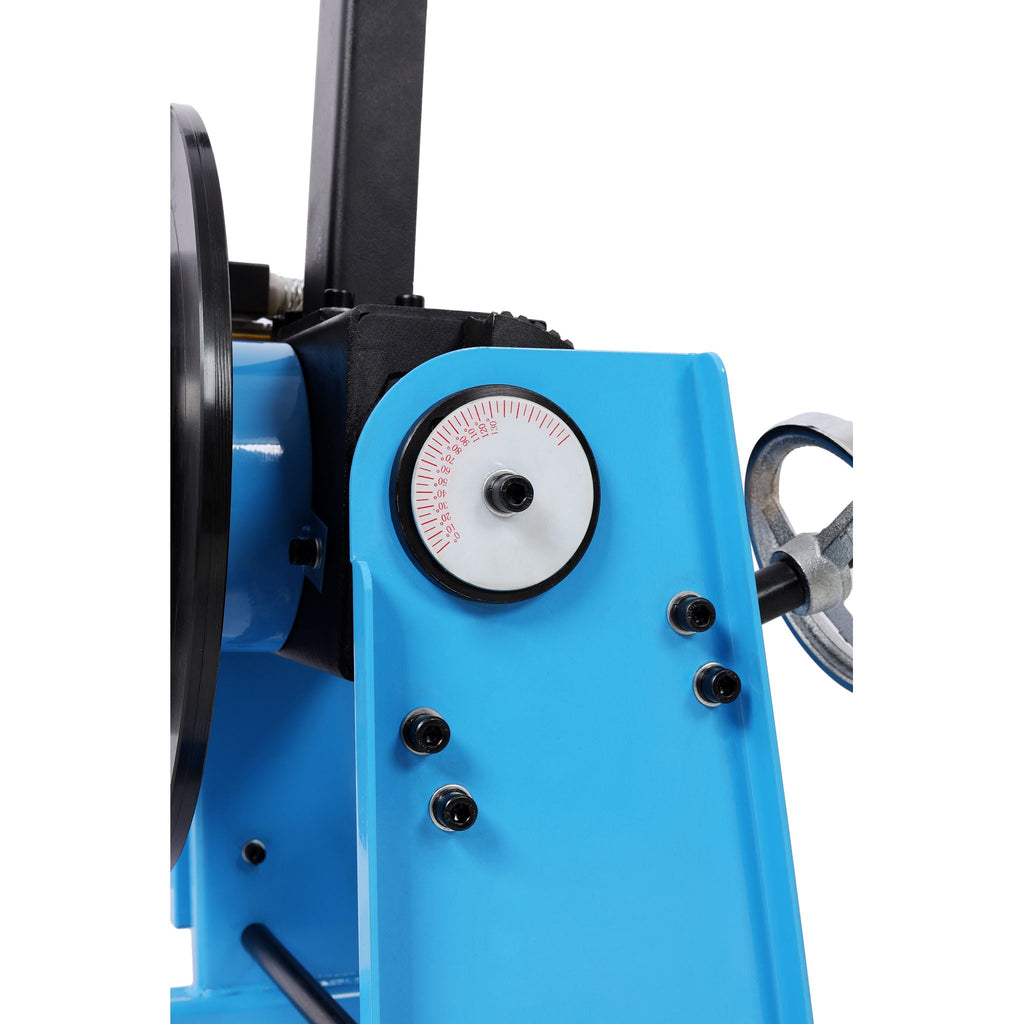 Heavy Duty Rotary Welding Positioner Turntable Table with Manual Tilt - Blue