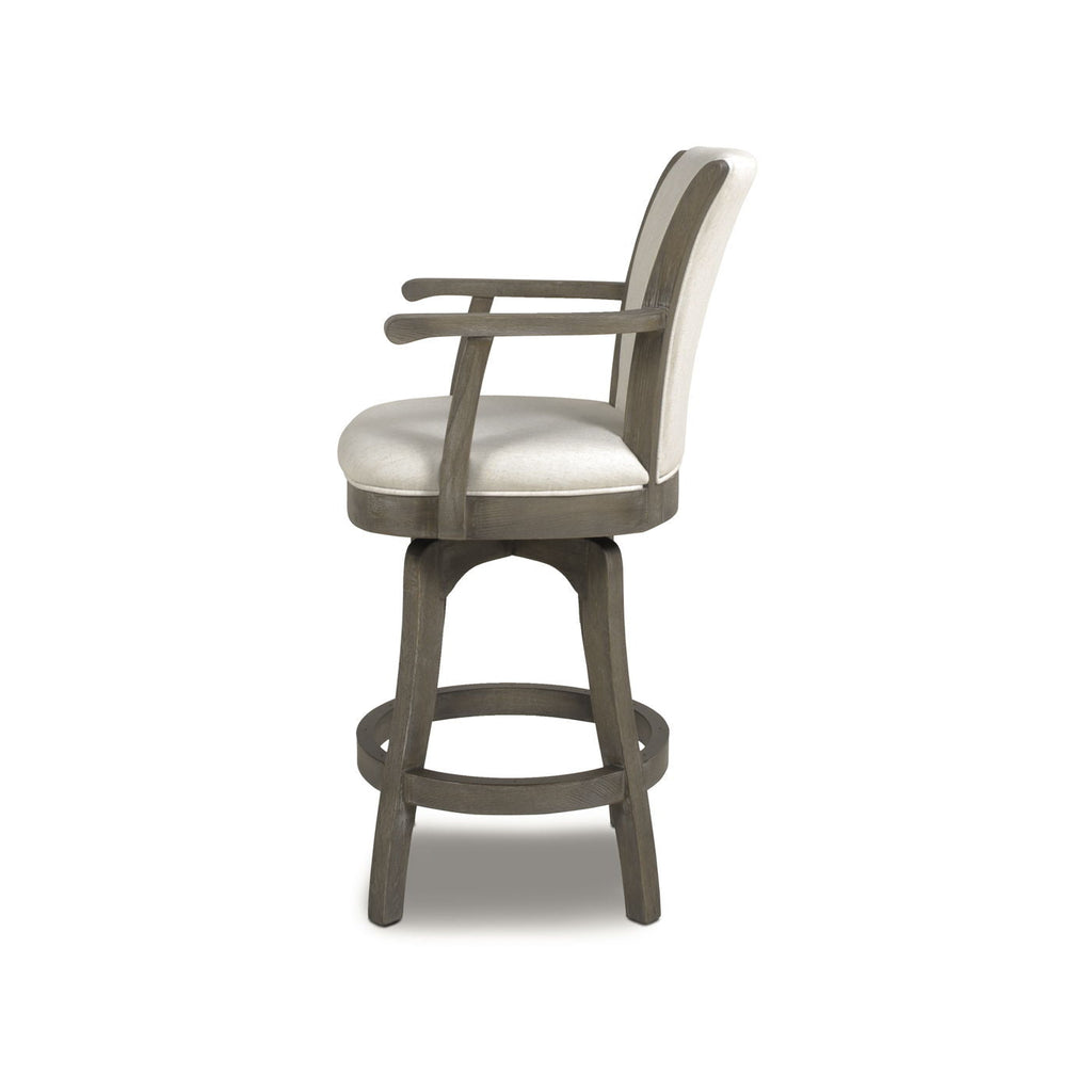 Swivel Counter Height Bar Stool with High Backrest and Solid Hardwood - Multiple Colors