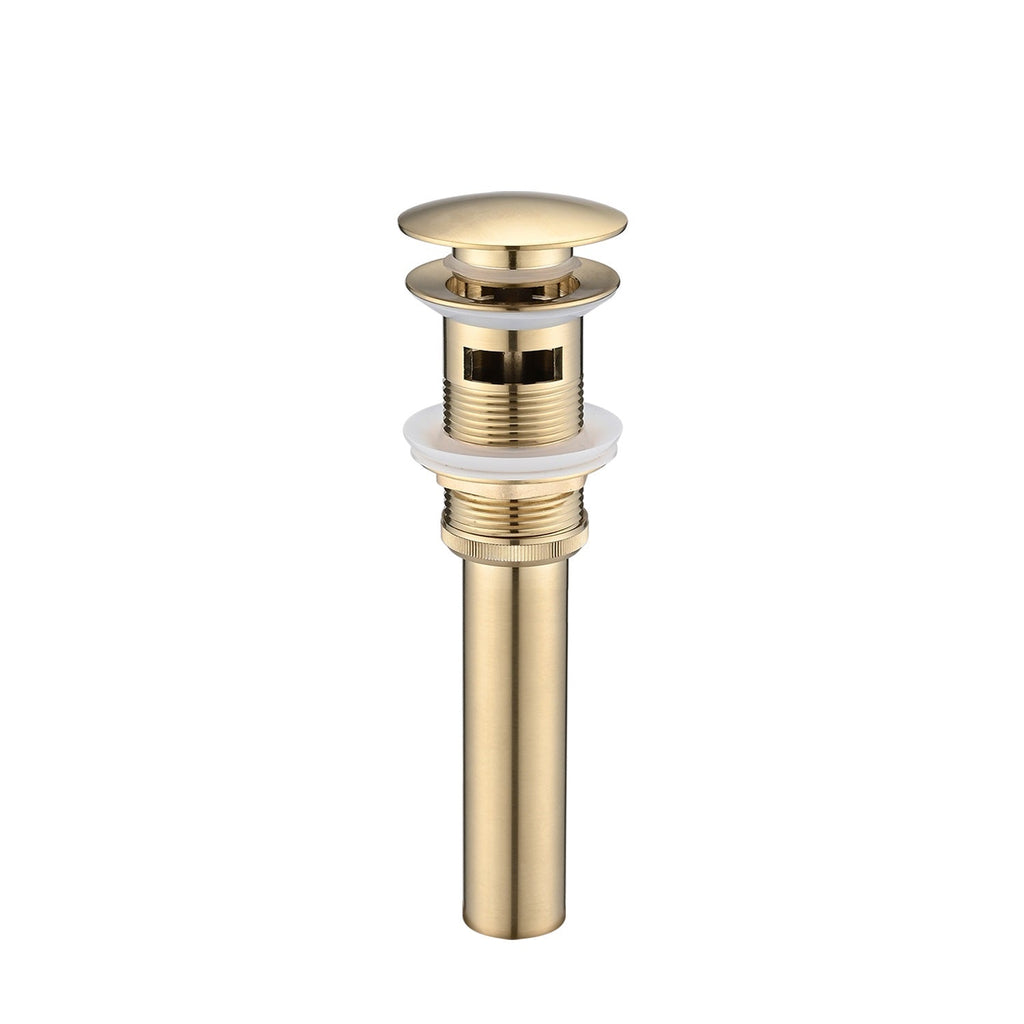 304 Stainless Steel Bathroom Sink Drain with Pop-Up Design - Silver