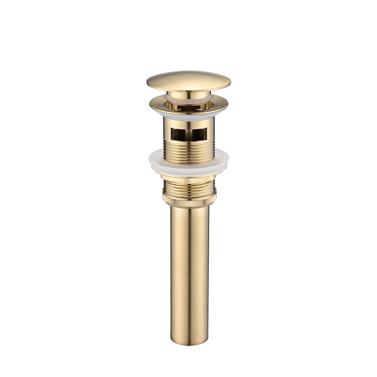 304 Stainless Steel Bathroom Sink Drain with Pop-Up Design - Silver