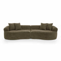 4 Seater Curved Cloud Sectional Sofa with High-Density Foam - Corduroy