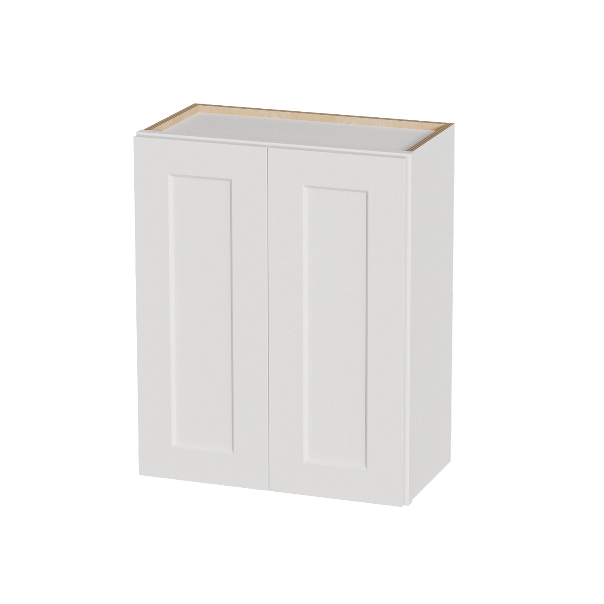 White Shaker Wood Wall Cabinet with Soft-Close Doors - White