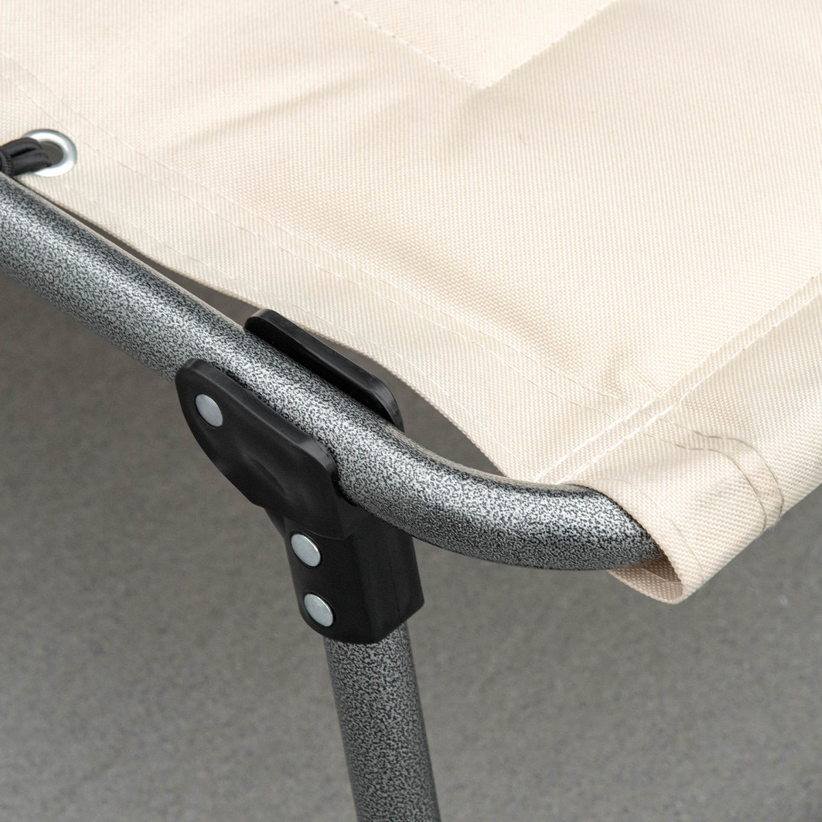 Padded Folding Chaise Lounge Chair with Adjustable Recline - Beige