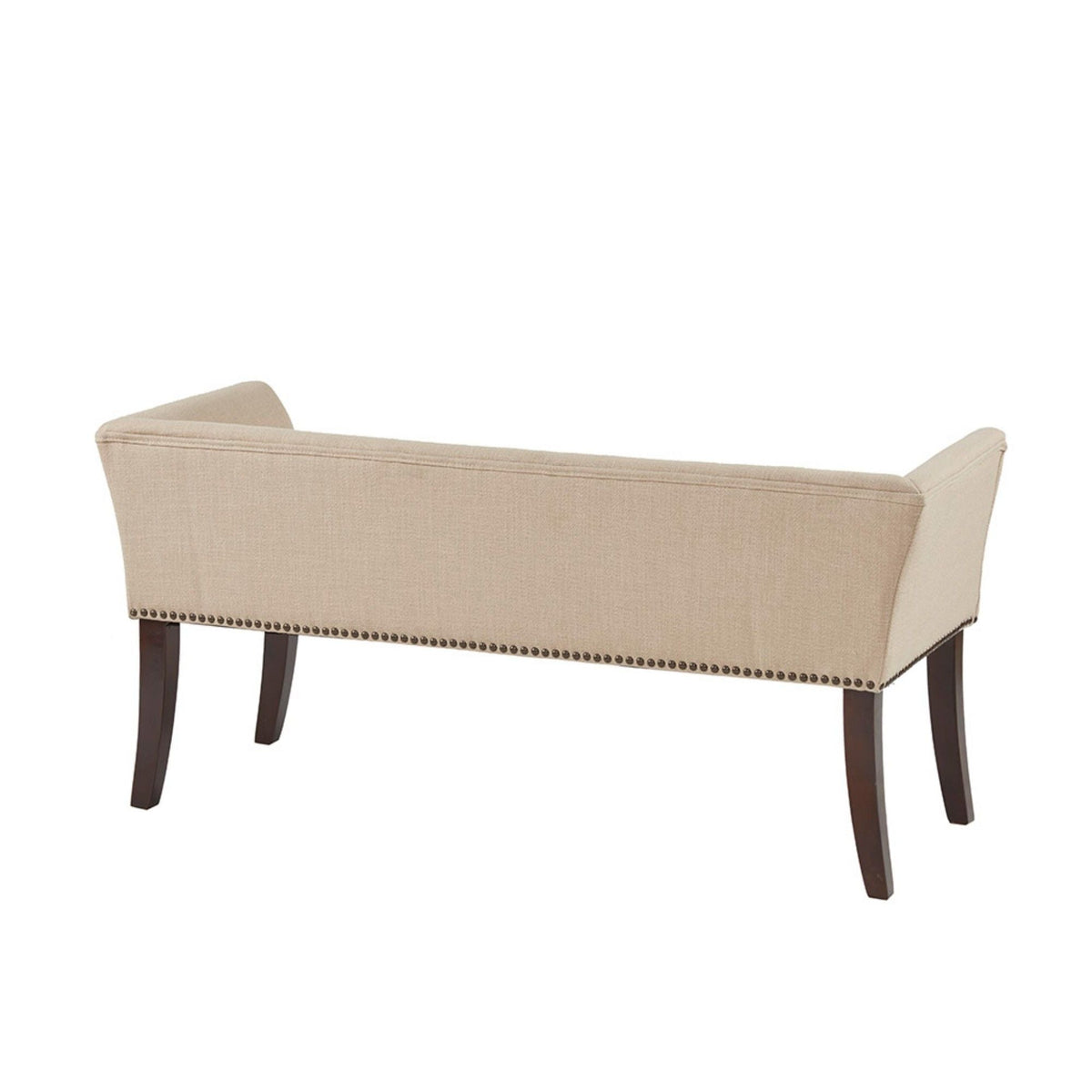 Elegant Design Upholstered Bench with Solid Wood Frame - Gray, Beige or Dark Gray