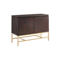 Morocco Gold Accent Cabinet with Storage and Gold Metal Base