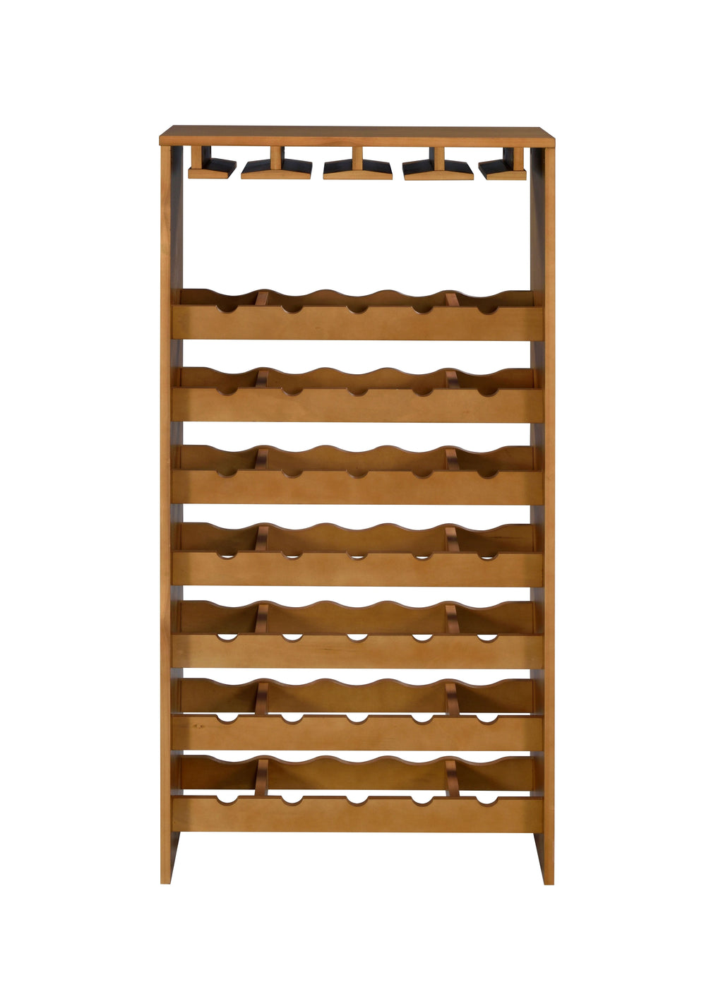 Hanzi Built-in Wine Rack with Stemware Holders - Particle Board