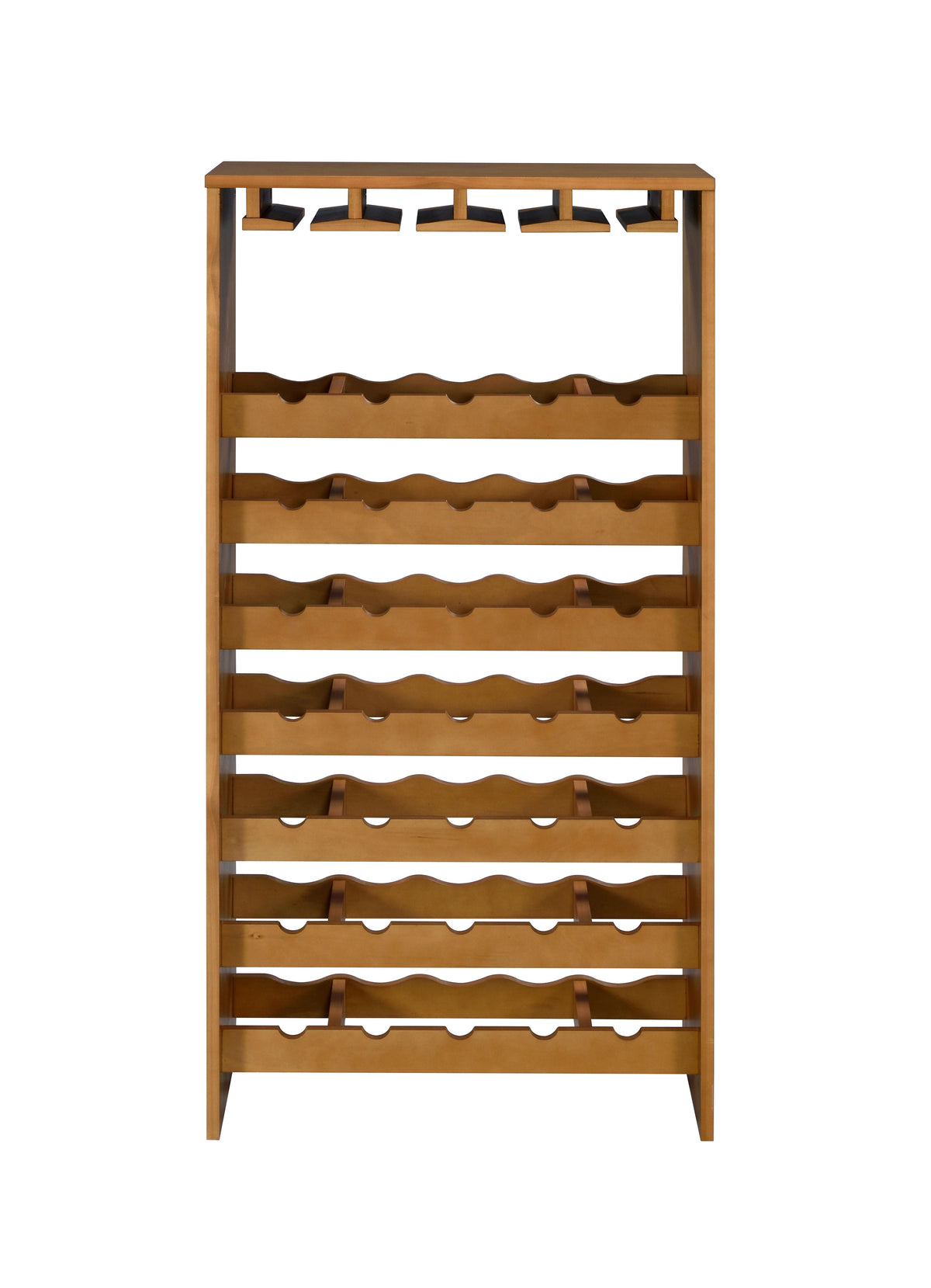 Hanzi Built-in Wine Rack with Stemware Holders - Particle Board