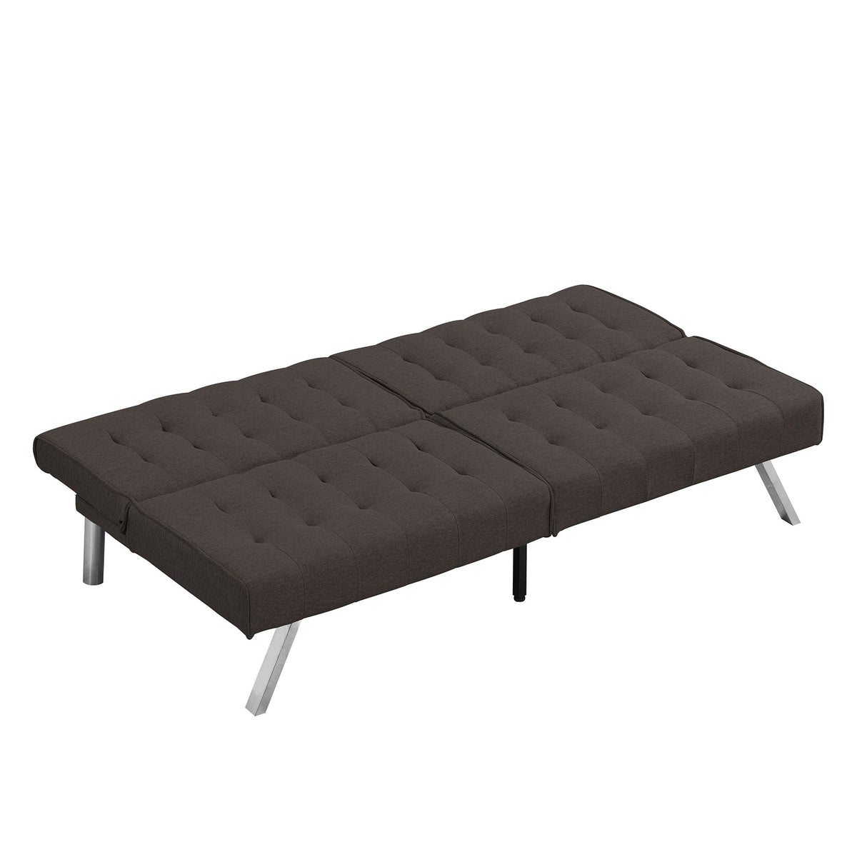 Modern Sofa Bed with Wood Frame and Stainless Legs - Multiple Colors