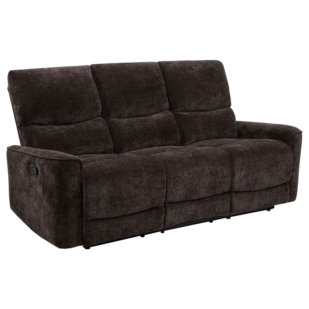 Navarro 3-piece Upholstered Reclining Sofa Set Dark Brown