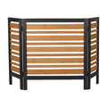 Outdoor Air Conditioner Fence Screen with Slatted Airflow - Light Brown