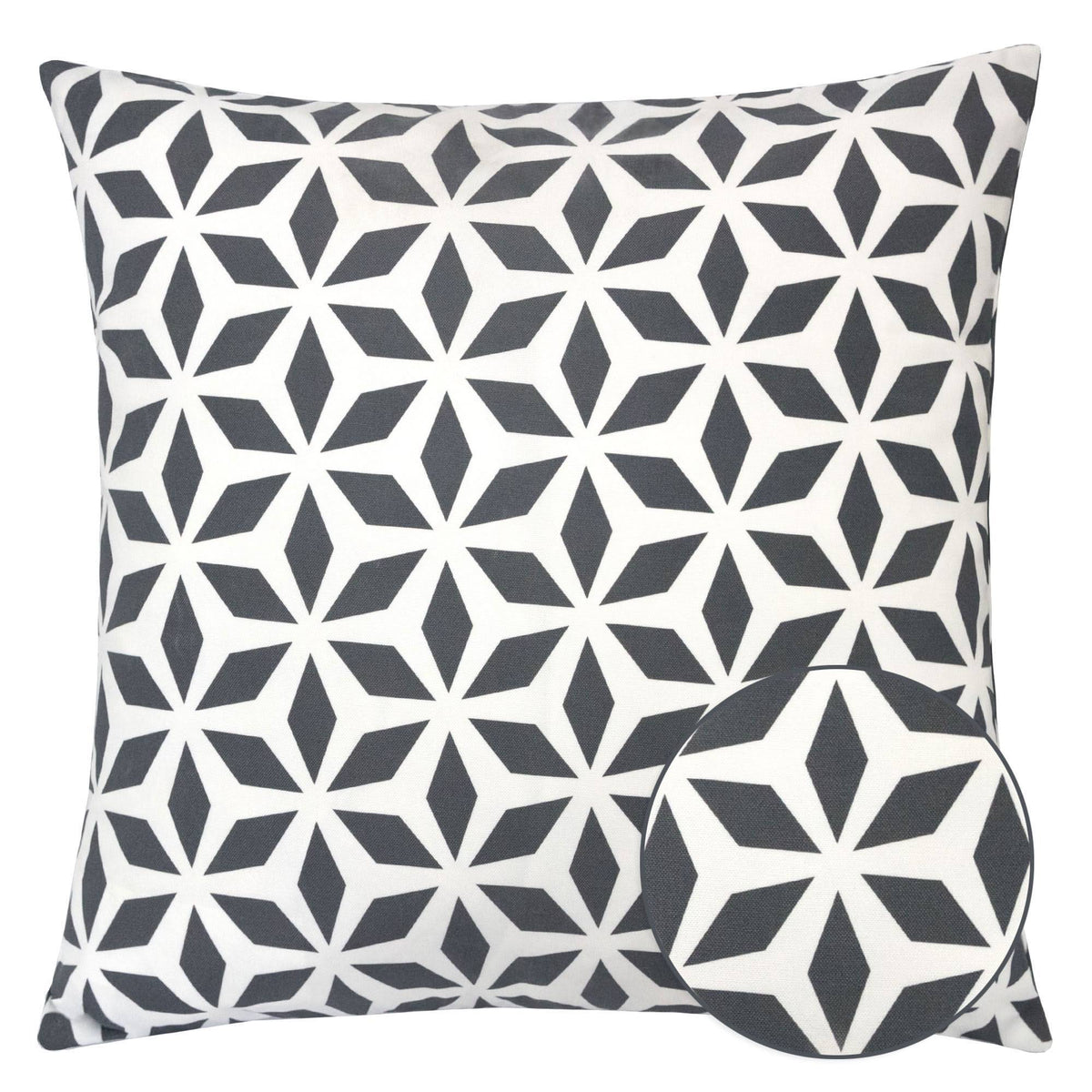 Crystal Burst Outdoor & Indoor Pillow with Weather Resistant Fabric - Light Blue or Black
