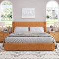 Solid Wood Platform Bed Frame with Headboard - King Size