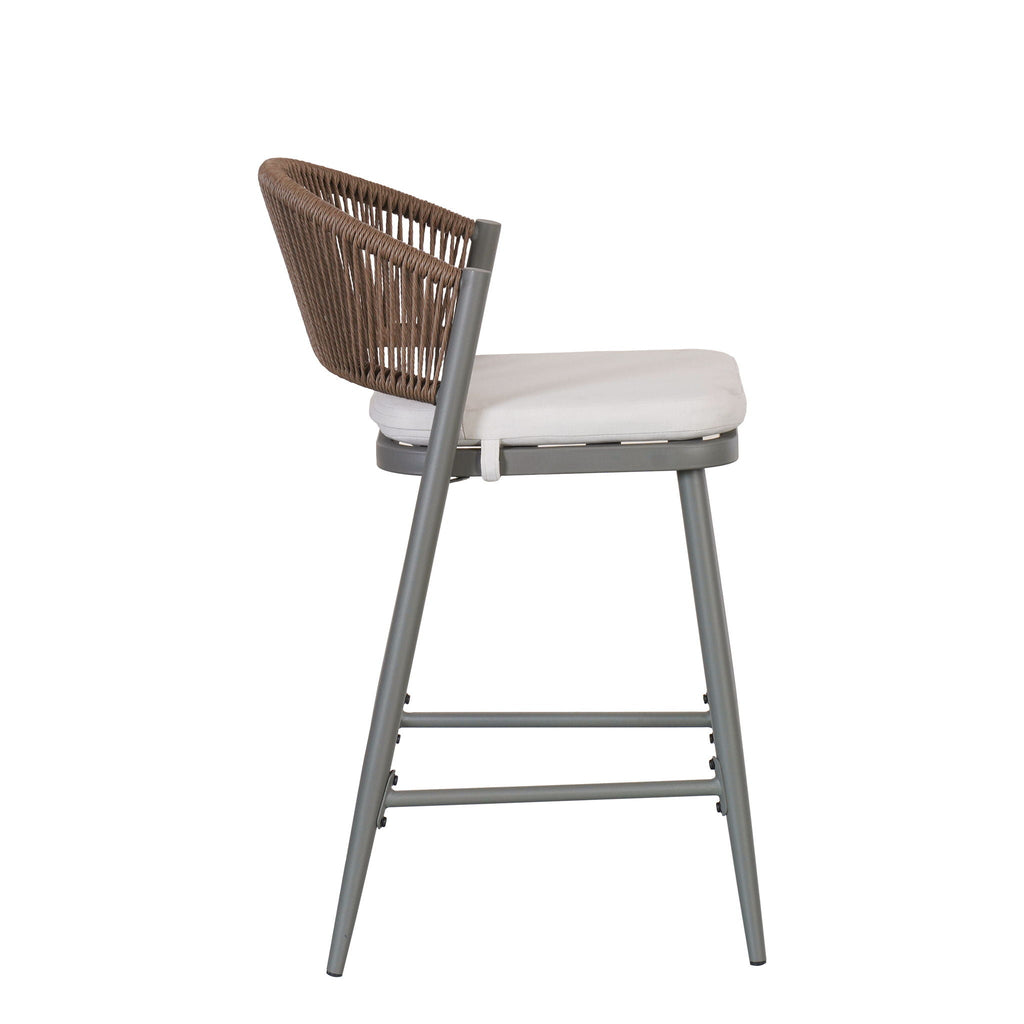 Outdoor 26" Counter Height Metal Frame Counter Stools