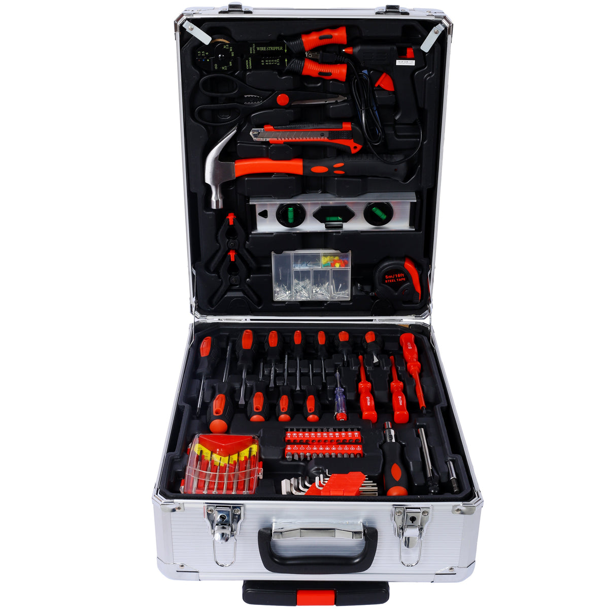 899pcs Home Repair Tool Set with Aluminum Toolbox - Silver