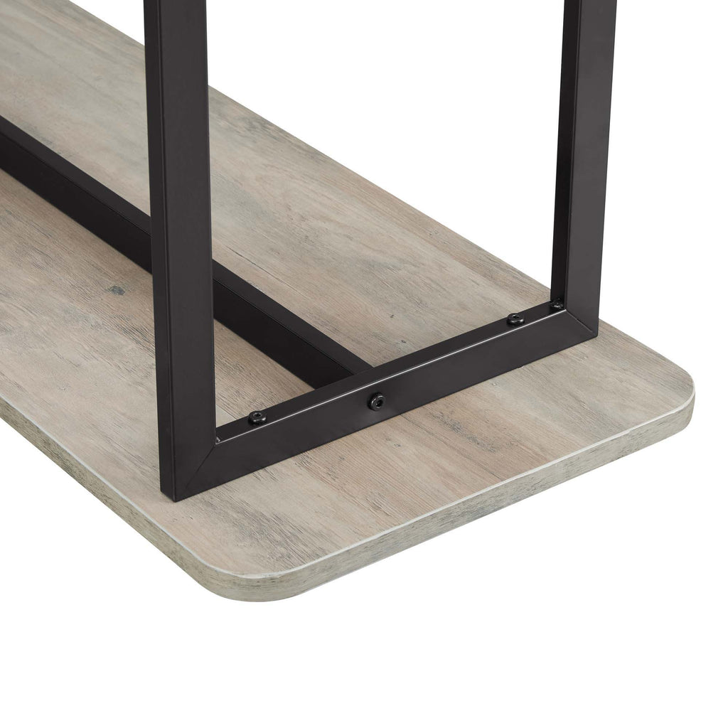 Celine 2 Shelf Console Table with Durable Construction - Gray, White, Black