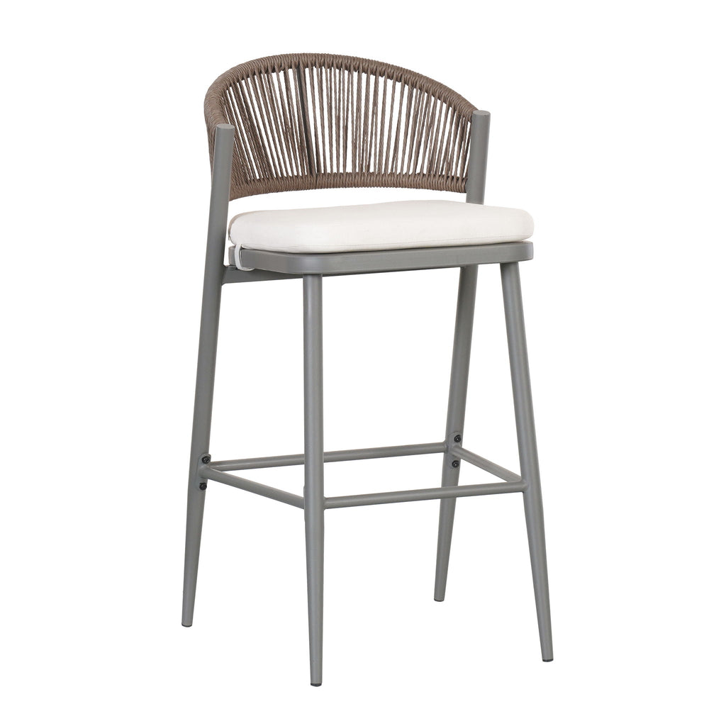 Outdoor Bar Height Metal Frame Counter Stools