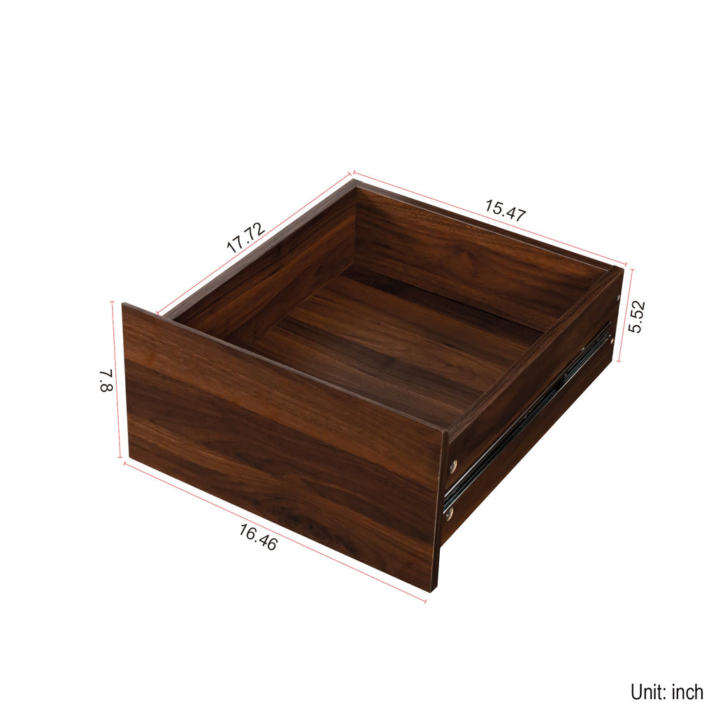 Computer Desk with Drawers, Modern Corner Home Office Storage