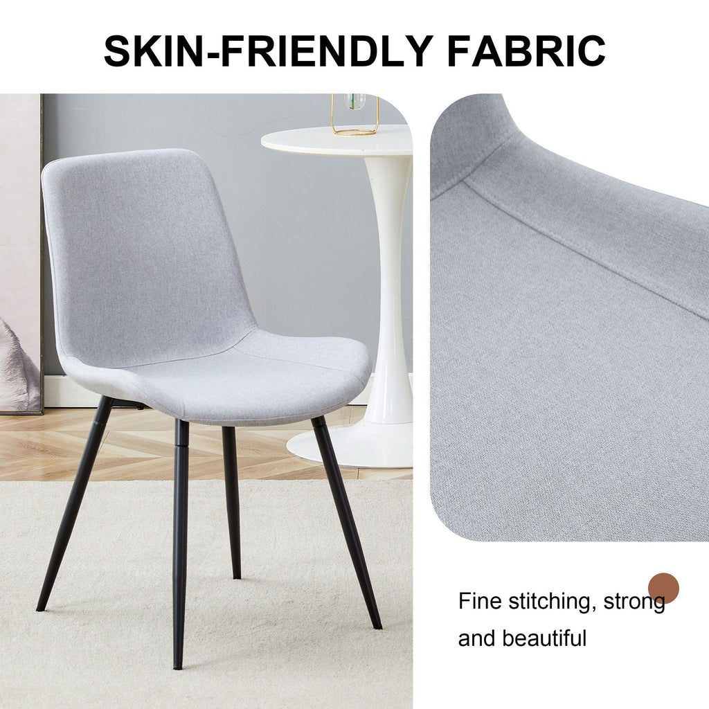 Modern Medieval Cushioned Chairs with Suede Backrest - Pearl Silver, White, or Gray