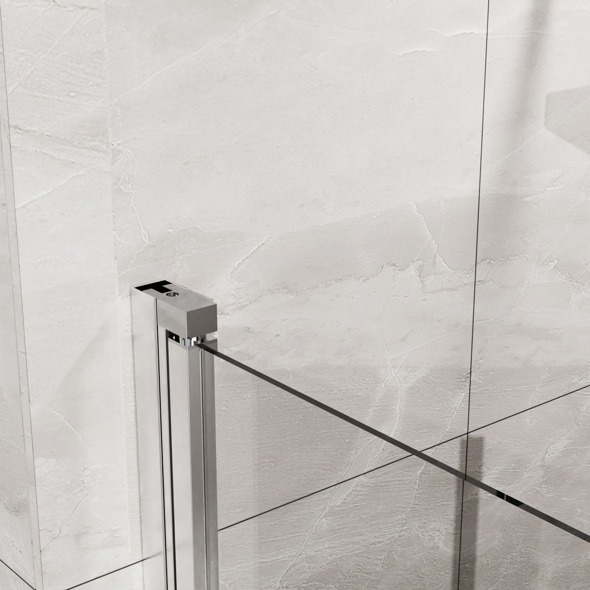 Frameless Glass Shower Door Bifold with Zinc Alloy Handle - Pearl Silver or Black