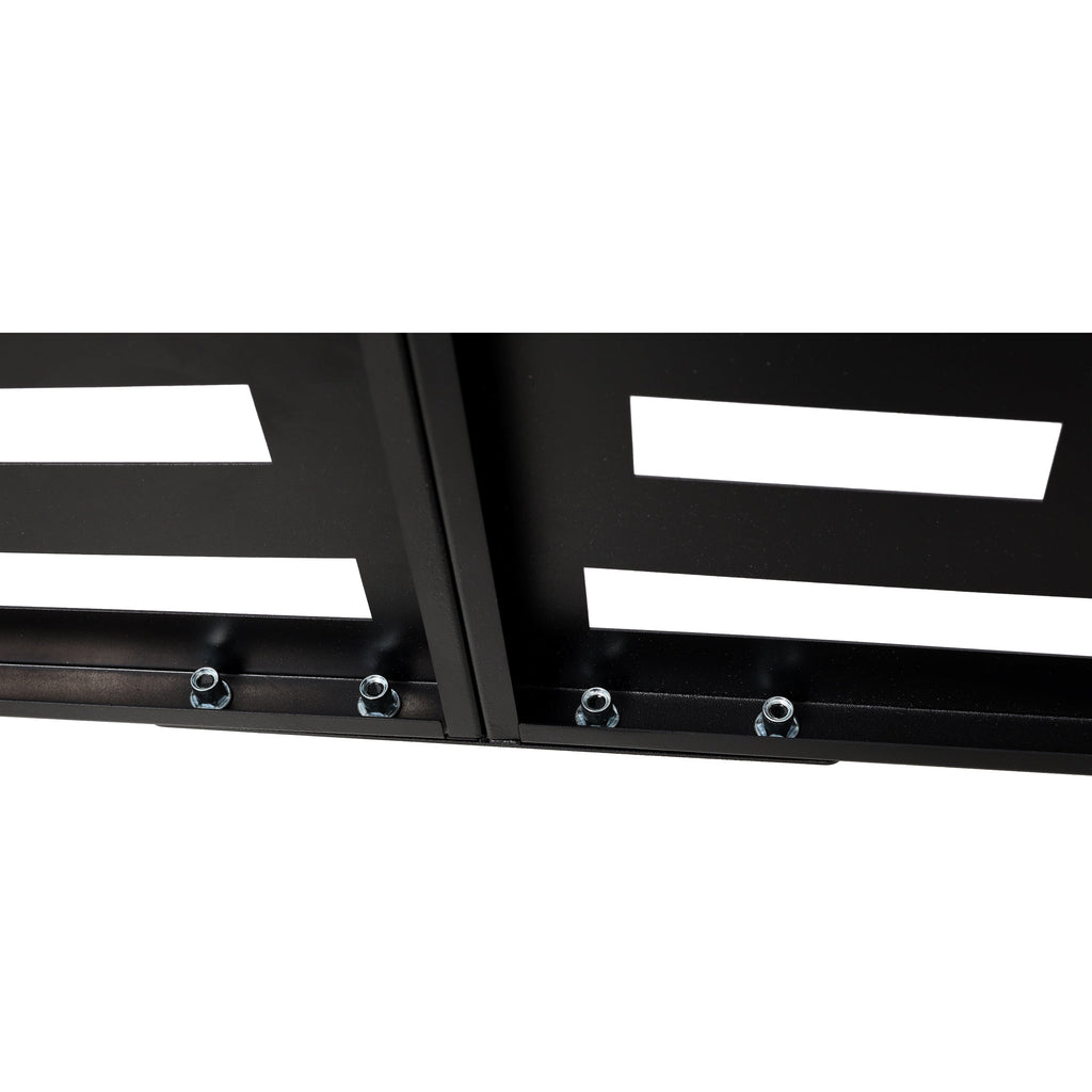 Metal Air Conditioner Fence with Planter Boxes - Black
