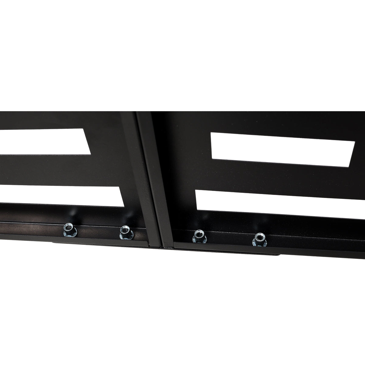 Metal Air Conditioner Fence with Planter Boxes - Black
