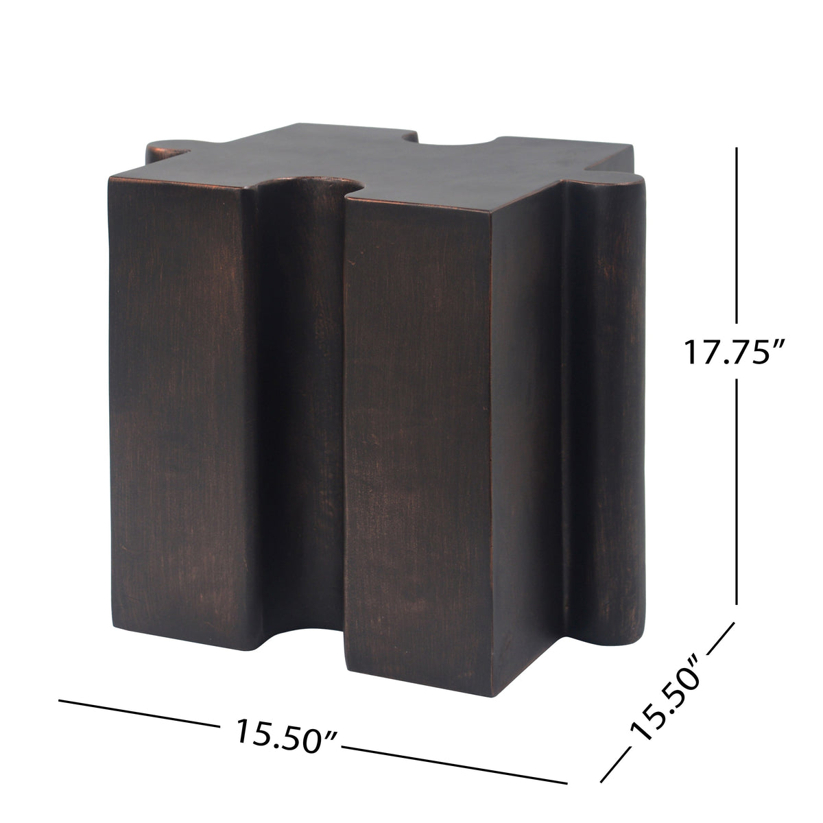 Artistic Puzzle Outdoor Table Set with Modular Design - Antique