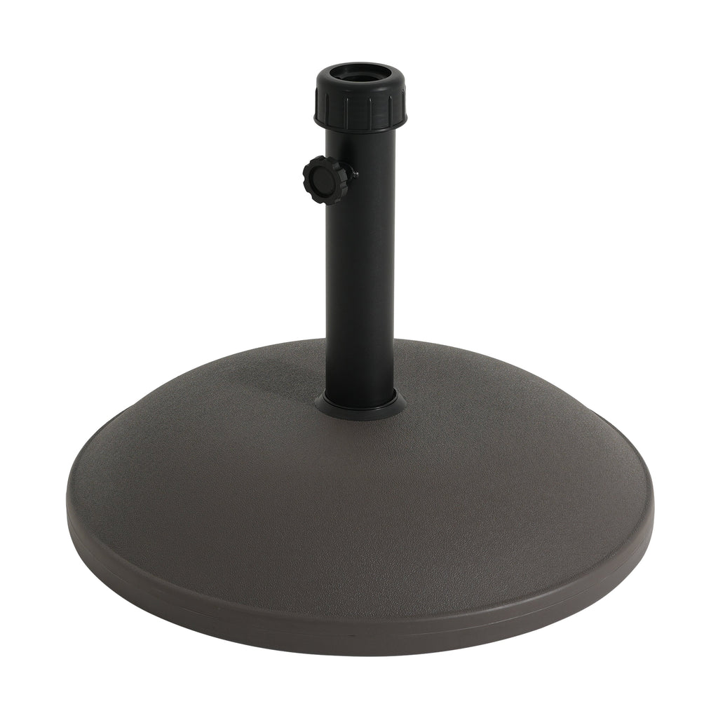 Outdoor 68-Pound Round Umbrella Base with Concrete Core - Brown