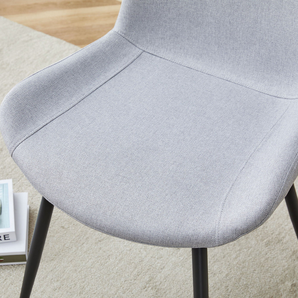 Modern Medieval Cushioned Chairs with Suede Backrest - Pearl Silver, White, or Gray