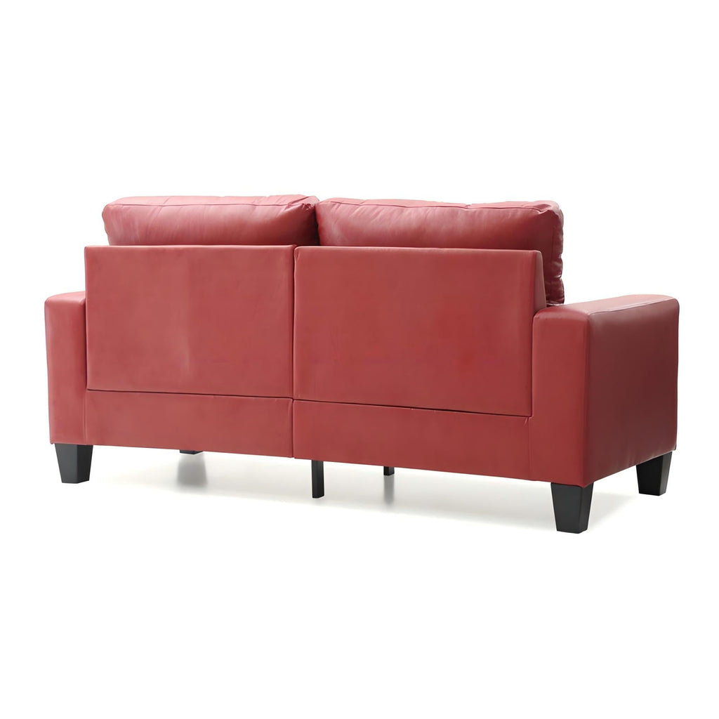 Modular Faux Leather Sofa with Modern Design - White, Black, Dark Brown, Red