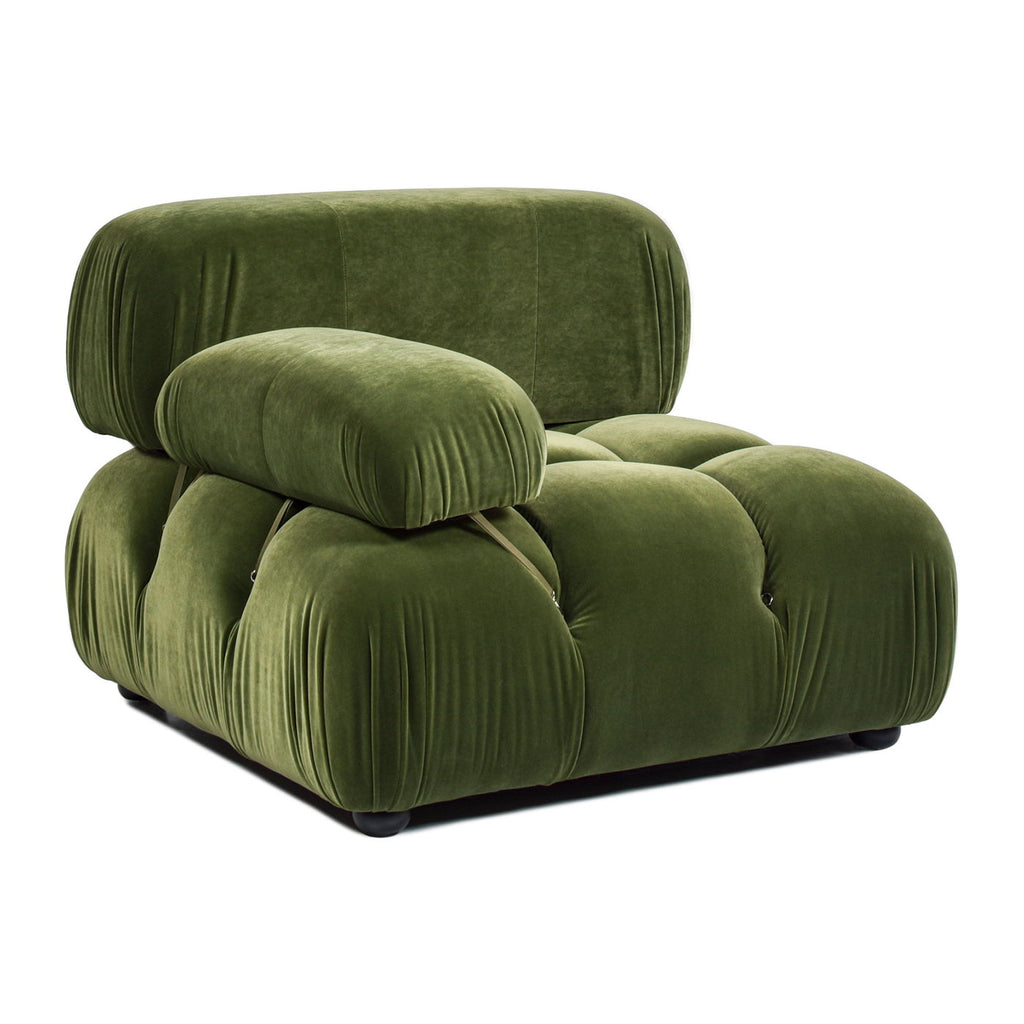 Bubble Modular Modern Lounge Arm Chair with Eucalyptus Frame - White, Green, or Orange