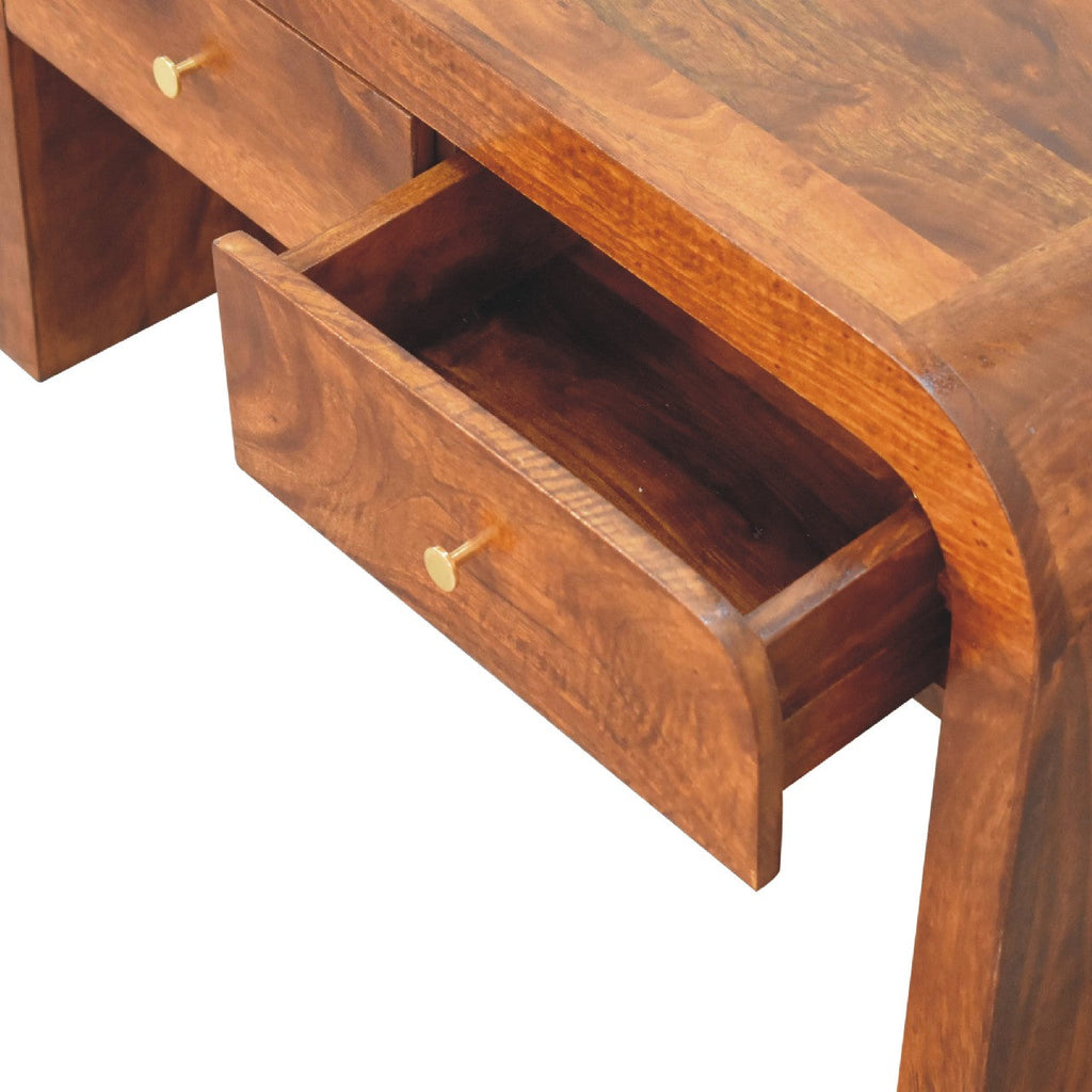 Solid Wood Darcy Coffee Table with 2 Drawers - Chestnut