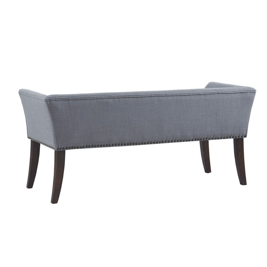 Elegant Design Upholstered Bench with Solid Wood Frame - Gray, Beige or Dark Gray