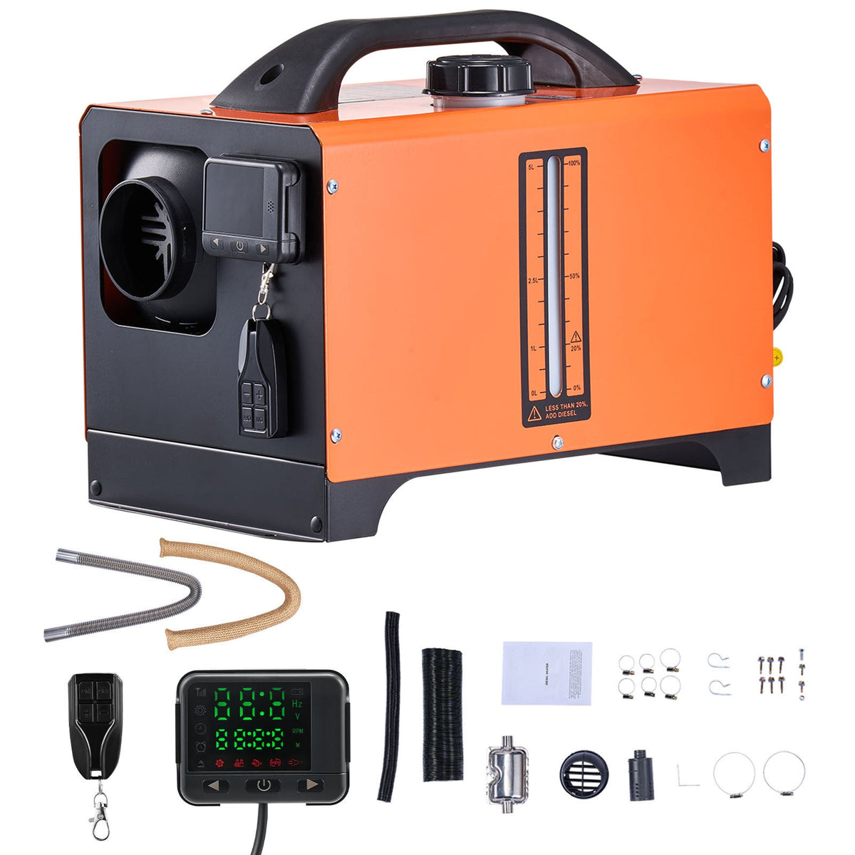 Diesel Air Heater 8 kW DC 12-24 V with Digital Display