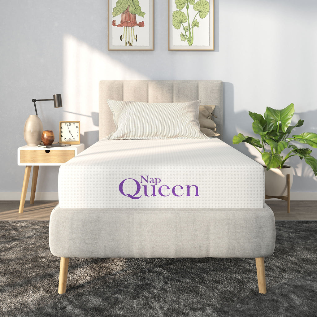 12" Memory Foam Mattress with Charcoal Support - White
