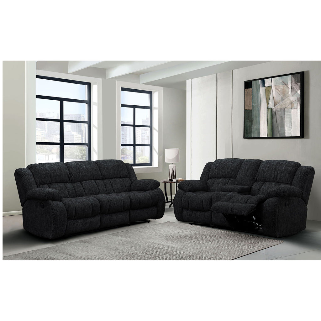 Console Reclining Loveseat with Manual Motion - Black or Gray