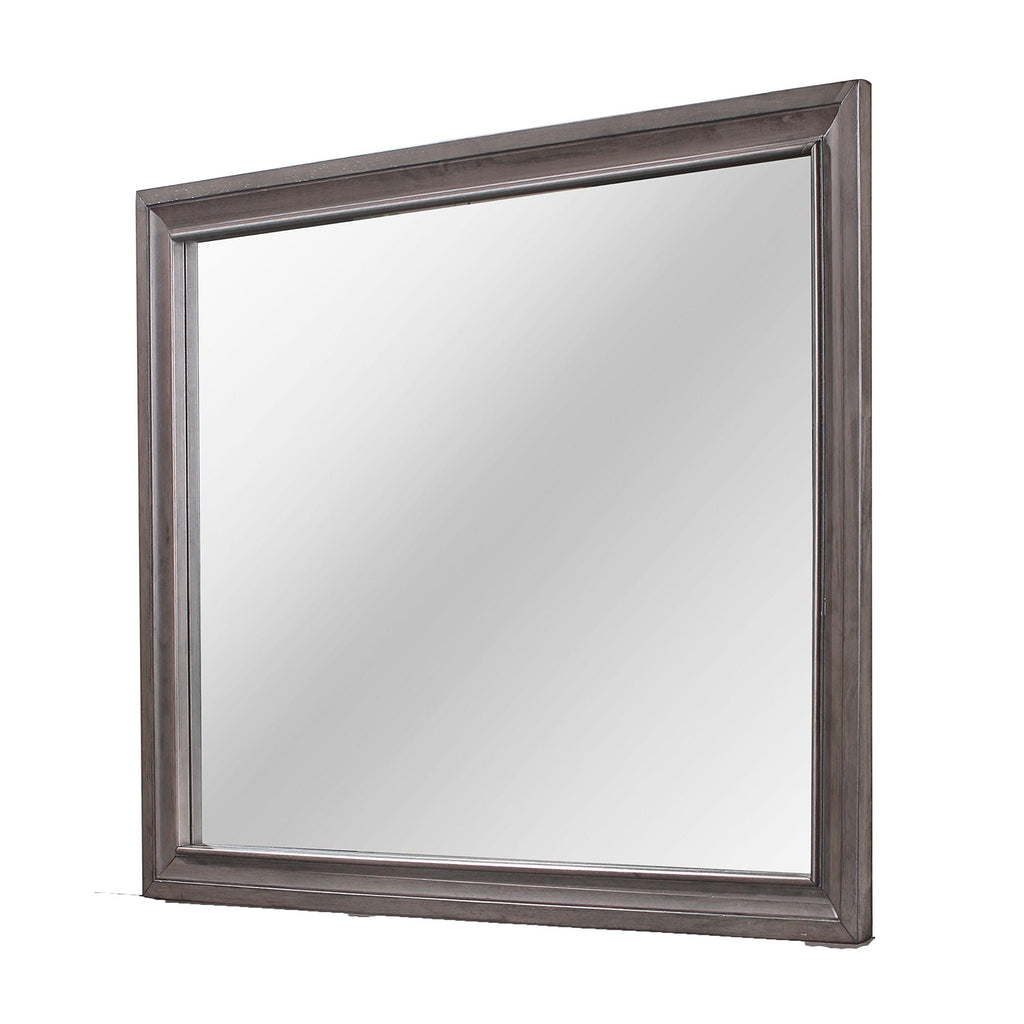 Gray Sparkle Mirror with Beveled Glass - Ryder