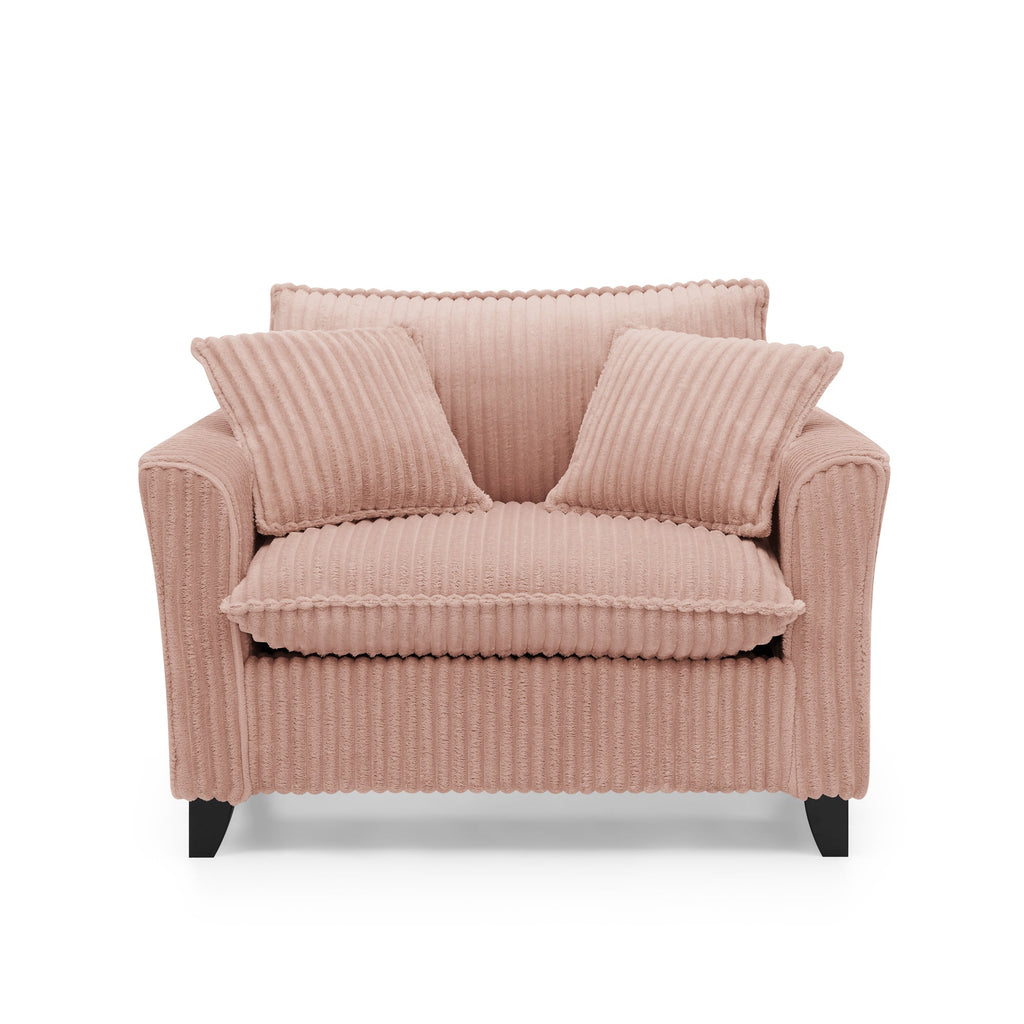 Comfortable Lazy Sofa Chair with Armrests - Pink or Beige