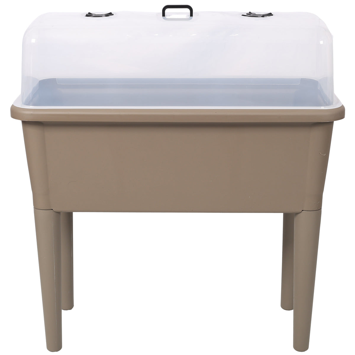 Raised Garden Bed with Ventilated Greenhouse Lid - 2PCS, Plastic