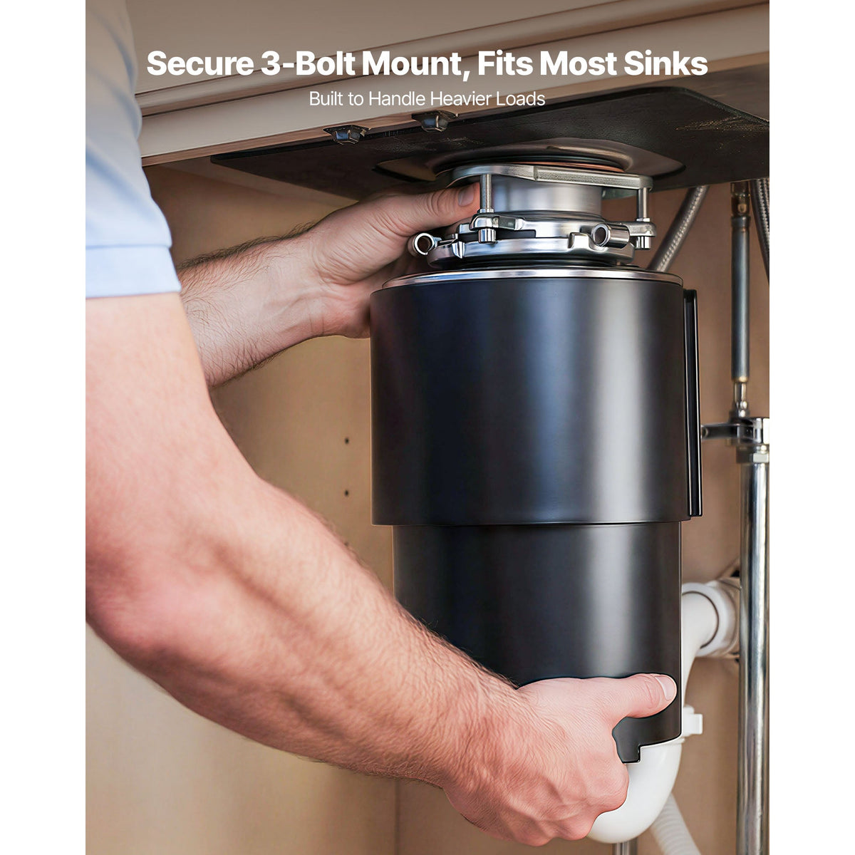 Food Waste Garbage Disposal with 3/4HP Motor and Continuous Feed - ABS