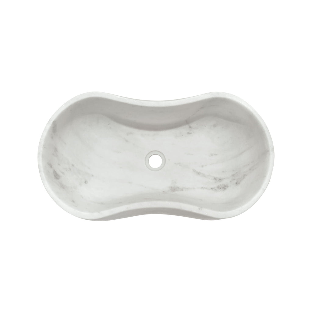Bathroom Vessel Sink With Wavy Design
