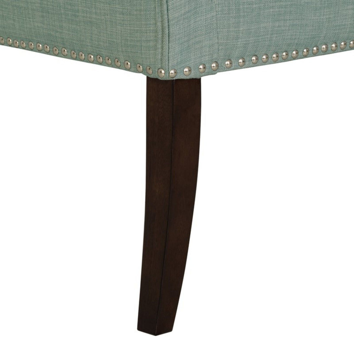 Welburn Upholstered Bench with Low Back and Flared Arms - Blue, Light Blue, or Beige