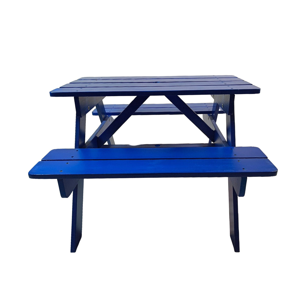 Solid Wood Children's Dining Table and Chairs Set with Multi-Functional Use - Blue or Light Brown