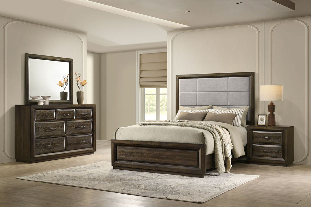 Atlas 4-piece California King Bedroom Set Dark Oak