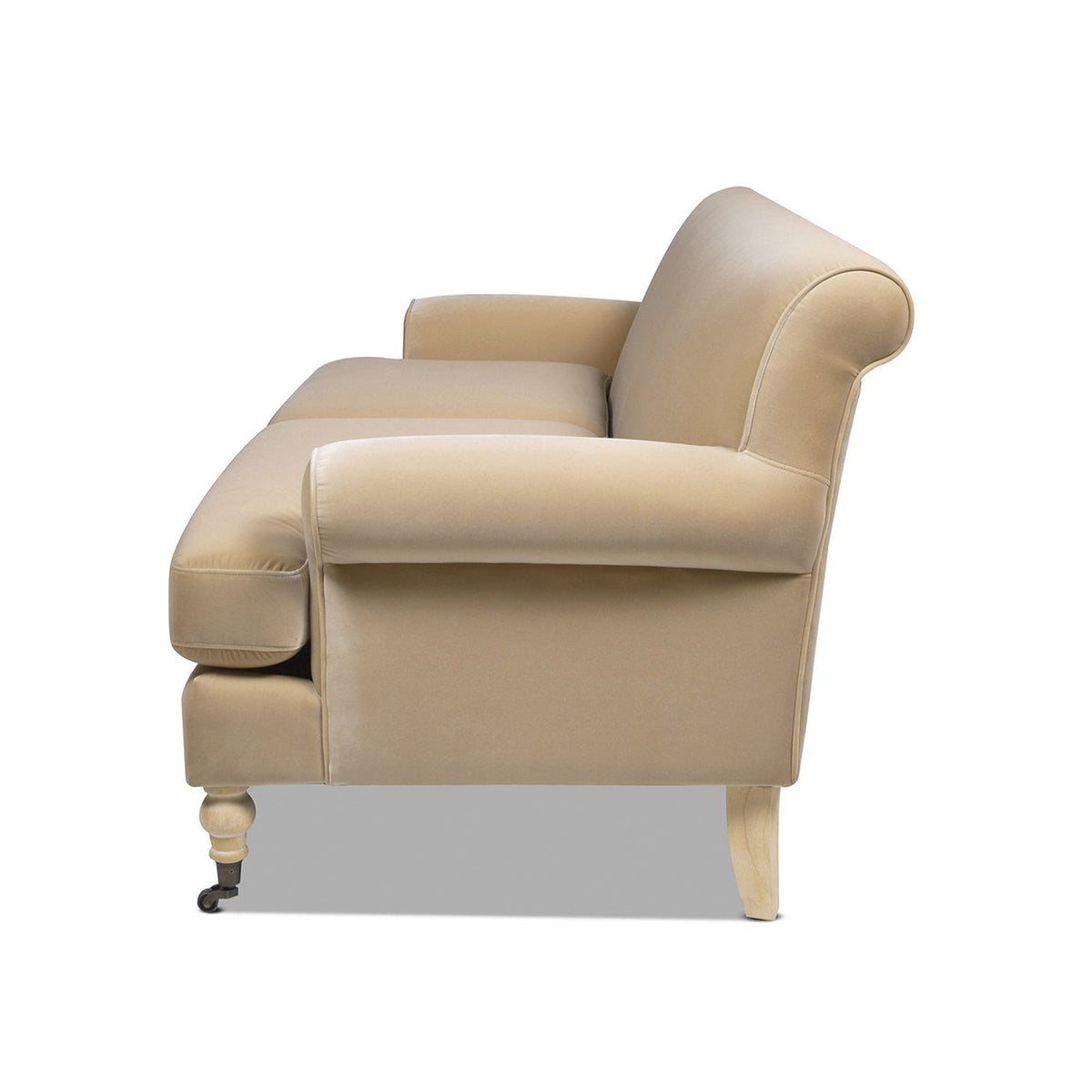 Two Cushion Tightback Sofa with Removable Cushions - Beige or Light Brown