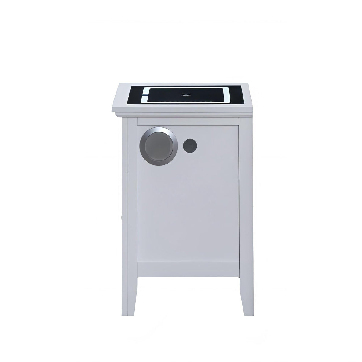 Smart 3 Drawer Nightstand with USB Charging and Integrated Speakers - White