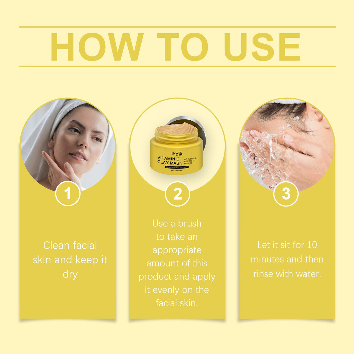 Vitamin C Turmeric Mud Mask Gently Improves Darkness Deep Cleansing Radiance Moisturizing Mask